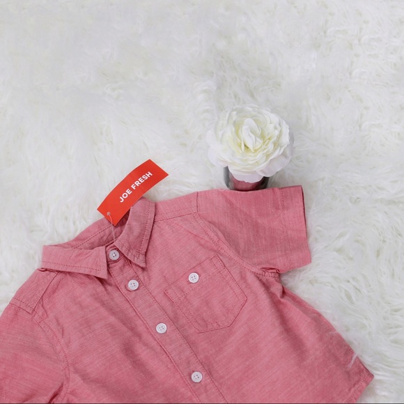 NWT Joe Fresh Lightweight Peach/Red Casual Top - Picture 3 of 3